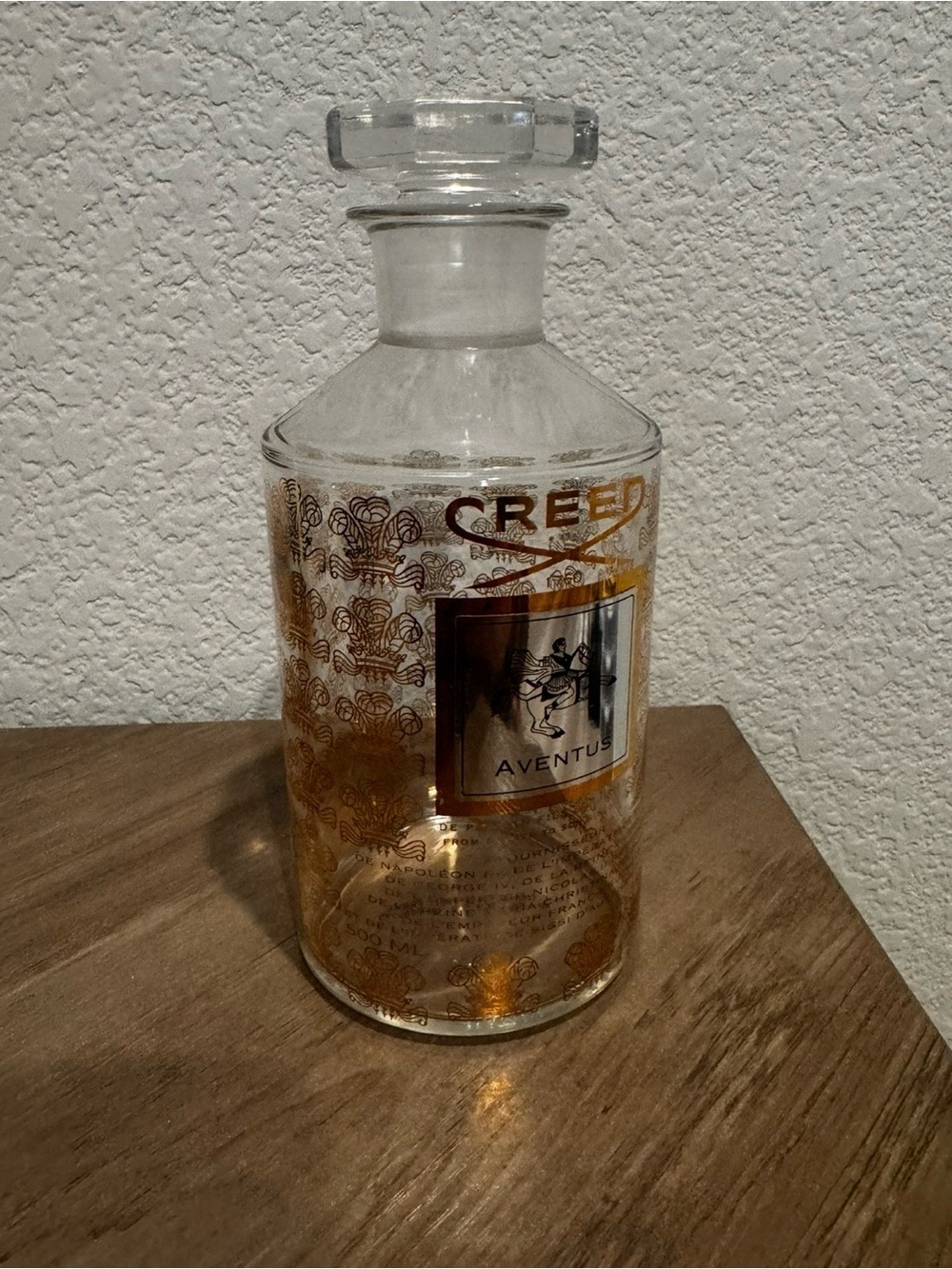 Creed Amber and Gold Glass Vase - Aventus Inspired